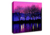 Surreal Pink Skies Over The Purple Lake Canvas Wall Art
