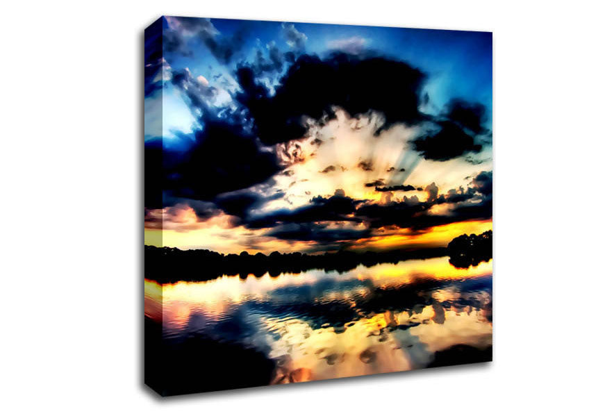 Blue Ocean Cloud Formation Canvas Wall Art