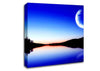 Calm Lake In Another World Blue Canvas Wall Art