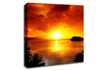 Orange Sunbeam Ocean Canvas Wall Art