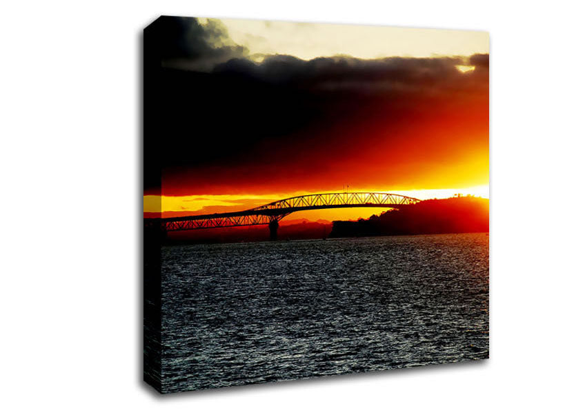 Sunrise Over The Oceans Pier Canvas Wall Art