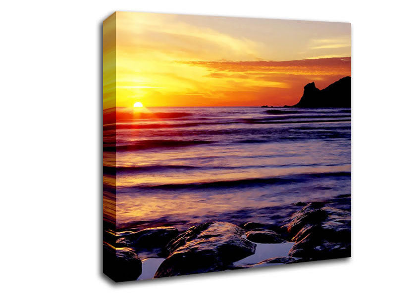 The Last Glimmer Of Sun Canvas Wall Art