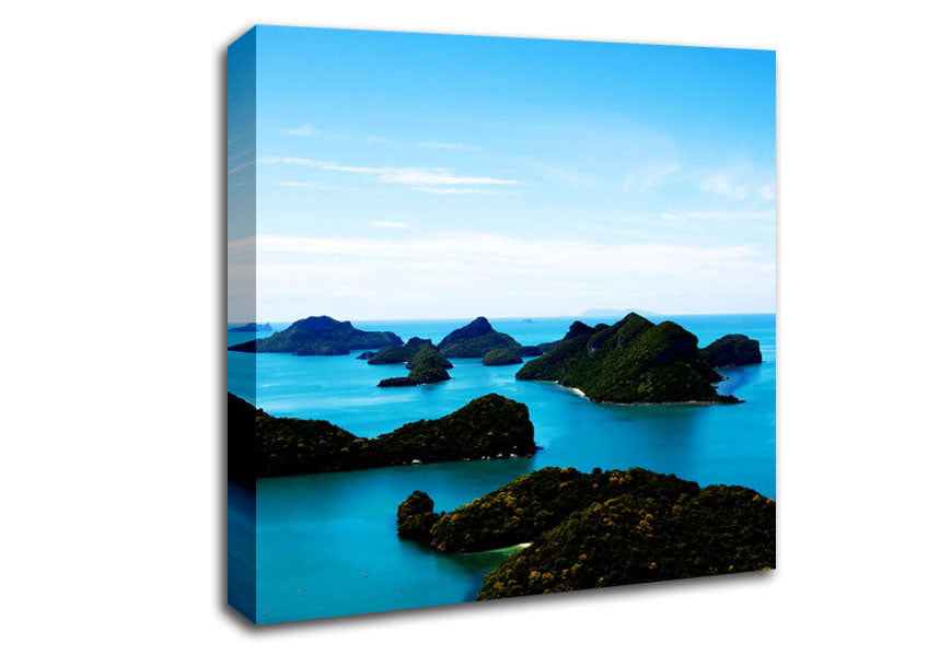 Tranquil Turquoise Rocks Canvas Wall Art