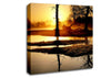 Golden Lake Sunset Canvas Wall Art