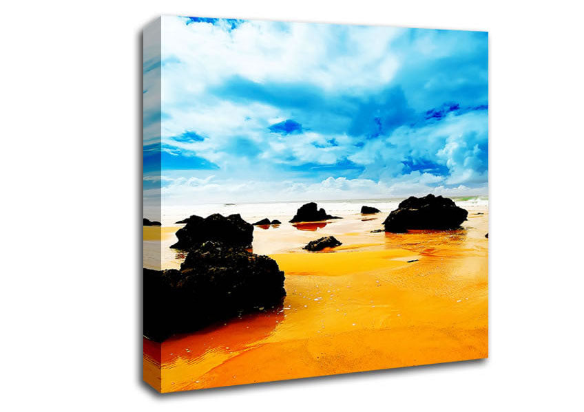 Orange Sands Canvas Wall Art