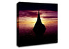 Ocean Sailboat At Dusk Canvas Wall Art