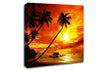 Paradise Palm Tree Hut Canvas Wall Art