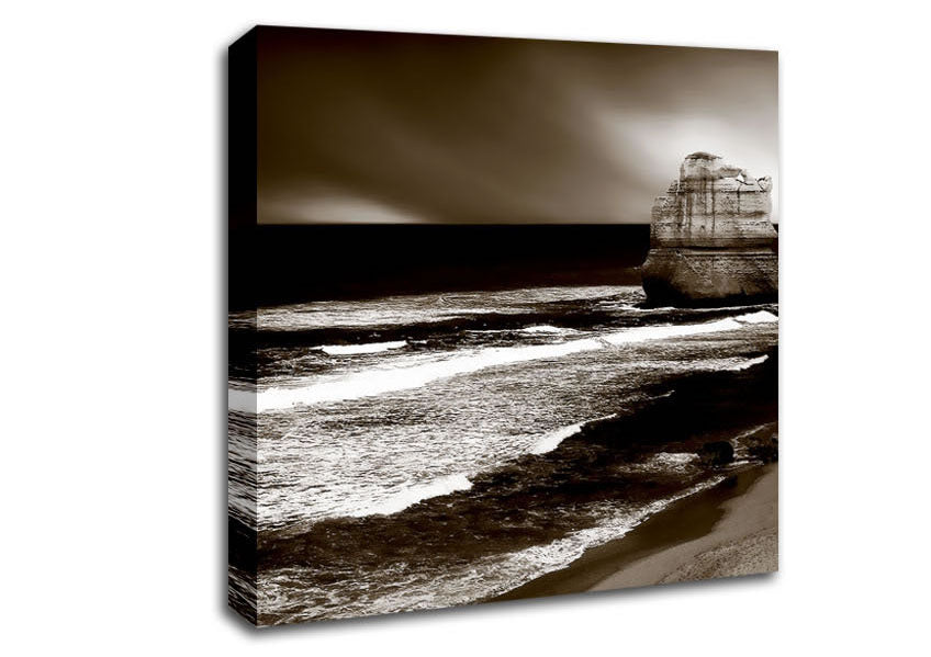 The Calm Before The Storm Brown Canvas Wall Art