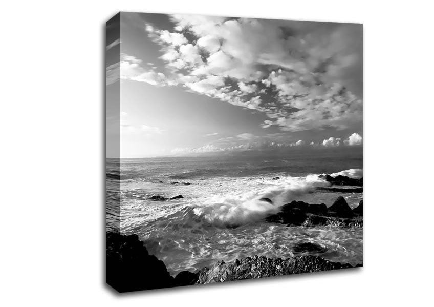 Ocean Mist B n W Canvas Wall Art