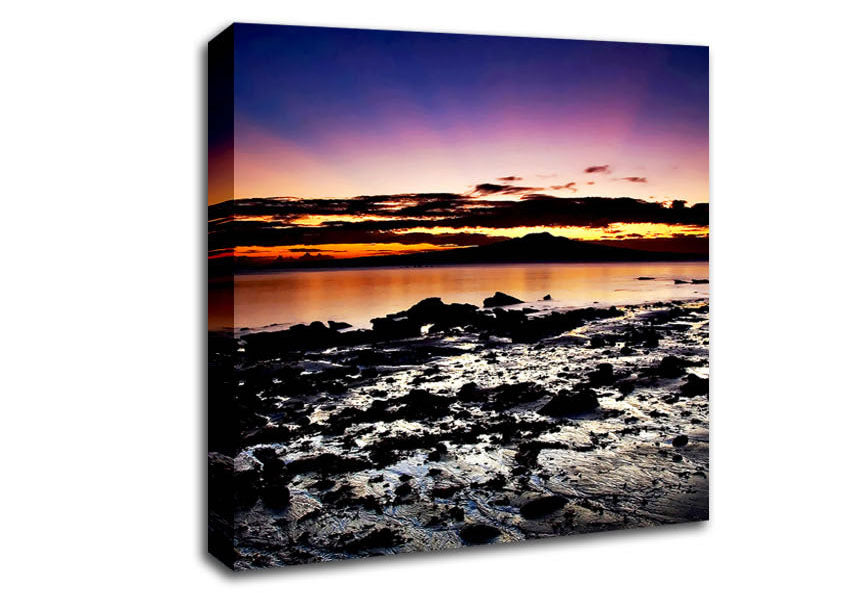 Sunrays Over The Ocean Sky Canvas Wall Art