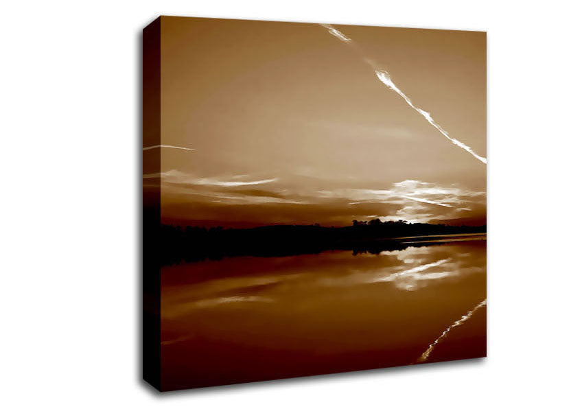 Tranquil Chocolate Lake Canvas Wall Art