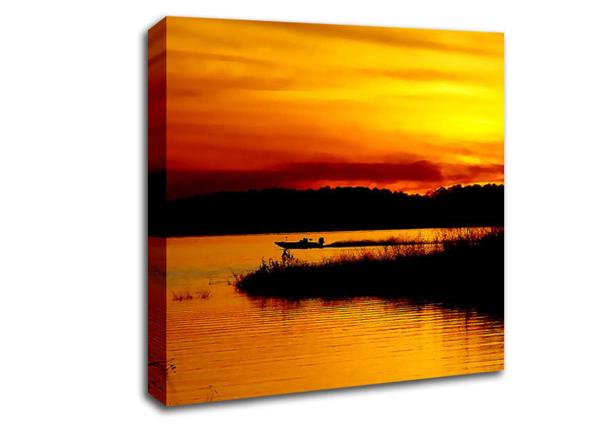 Tranquil Orange Waters Canvas Wall Art