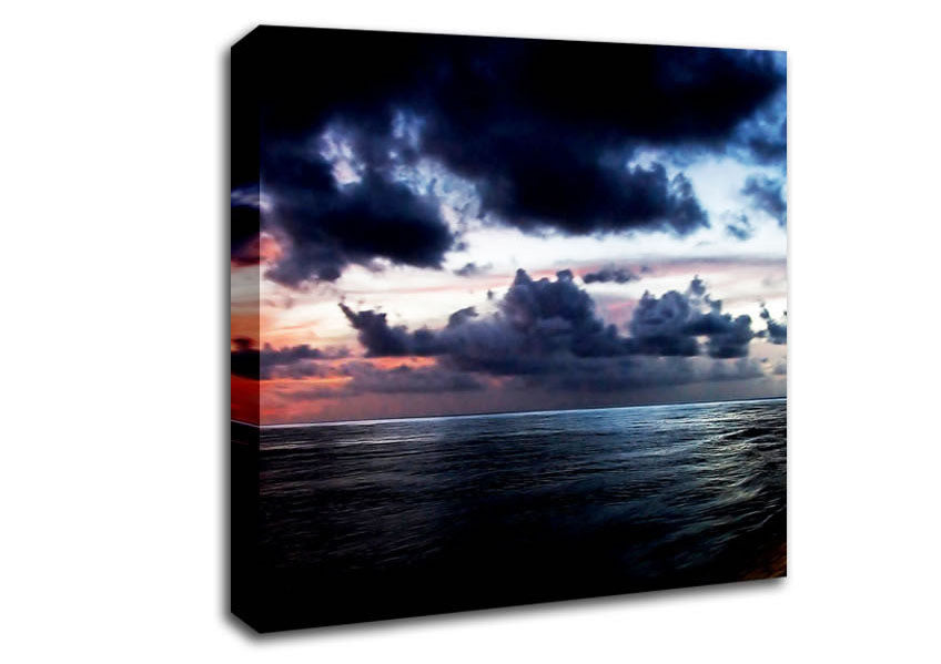 Blue Ocean Shoreline Canvas Wall Art