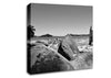 Bolders Of The Seas B n W Canvas Wall Art
