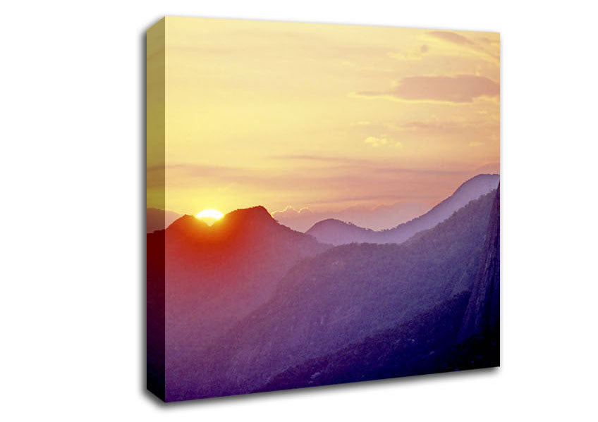 Sunset Over Brazil Canvas Wall Art