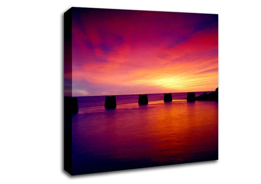 Ocean Colour Burst Canvas Wall Art