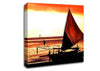 Beautiful Sail Boat At Sunset Canvas Wall Art