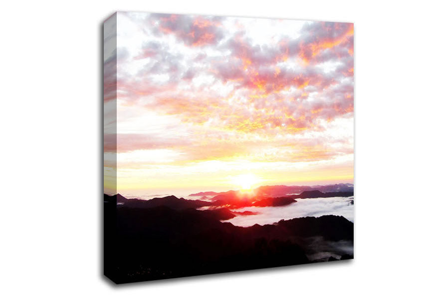 Sky Sunrise Ocean Canvas Wall Art