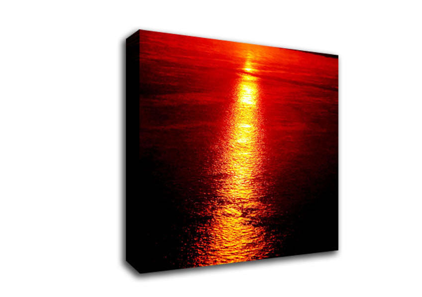 Reflections Of The Stunning Red Sun Canvas Wall Art