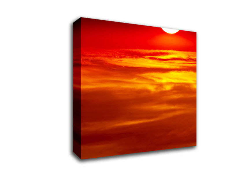 As The Sun Falls In The Stunning Golden Sky Canvas Wall Art