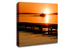 Peach Sunset Jetty Canvas Wall Art