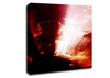 Sun Through The Clouds Red Canvas Wall Art
