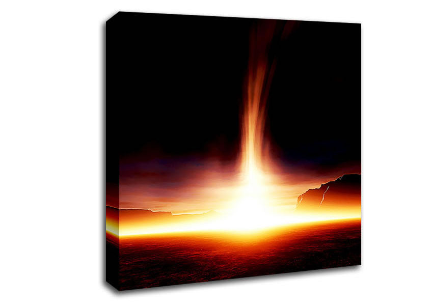 Blazing Sun Star Canvas Wall Art