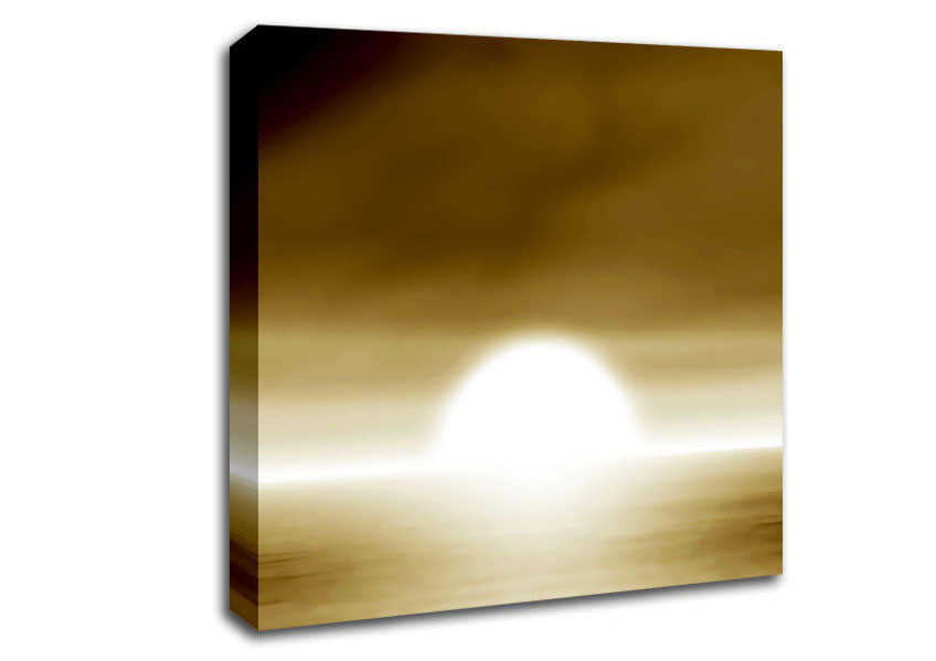 Abstact Sun Beige Canvas Wall Art