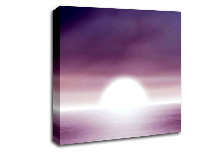Abstact Sun Lilac Canvas Wall Art