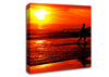 Surfers Stunning Orange Ocean Canvas Wall Art