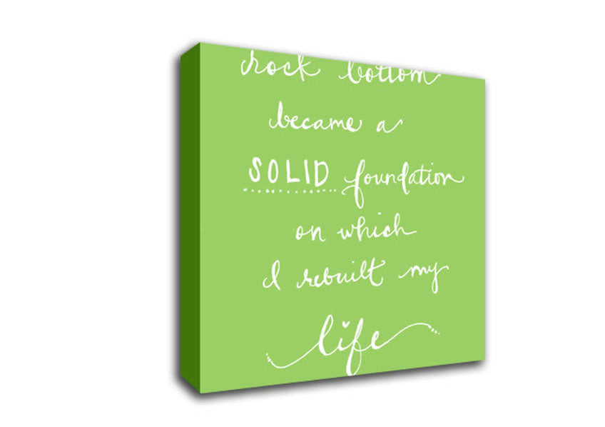 Rock Bottom Lime Green Canvas Wall Art