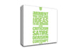 Motivational Quote Freedom Of Thought Lime Green Canvas Wall Art