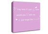 Music Quote If I Lay Here Snow Patrol 2 Pink Canvas Wall Art