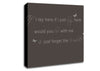 Music Quote If I Lay Here Snow Patrol 2 Chocolate Canvas Wall Art