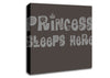 Princesss Sleeps Here Chocolate Canvas Wall Art