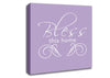 Home Quote Bless This Home Lilac Canvas Wall Art