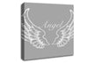 Angel Wings Grey White Canvas Wall Art