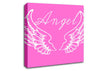 Angel Wings 4 Vivid Pink Canvas Wall Art