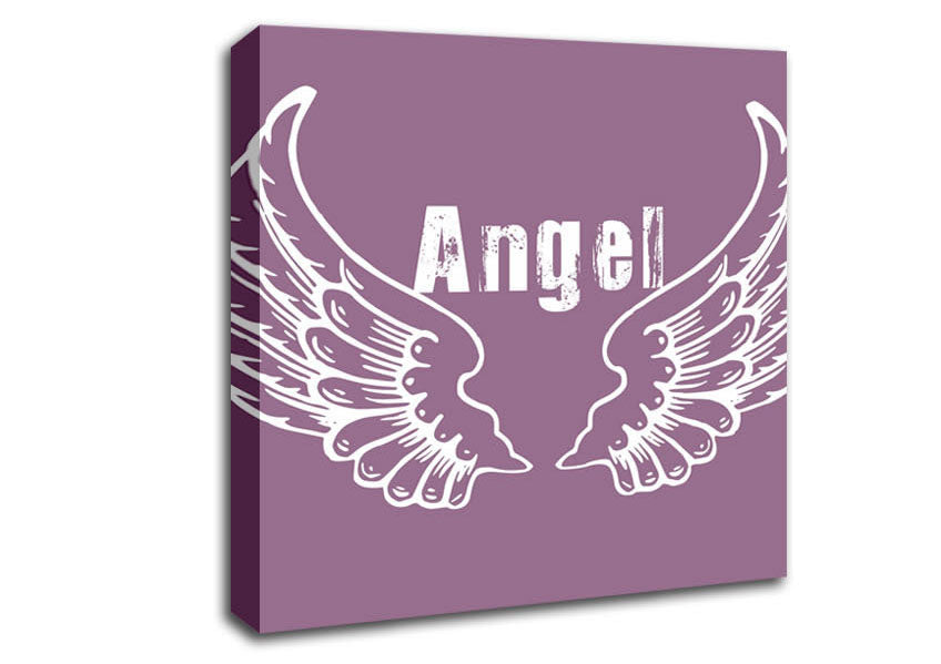 Angel Wings 2 Dusty Pink Canvas Wall Art