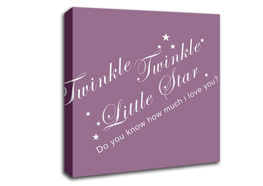 Twinkle Twinkle Little Star 2 Dusty Pink Canvas Wall Art