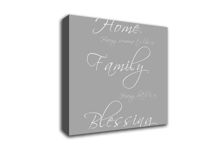 Home Quote Having Someplace To Go Is Home Grey White Canvas Wall Art
