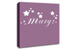 Girls Room Quote Your Name In Stars Dusty Pink Canvas Wall Art