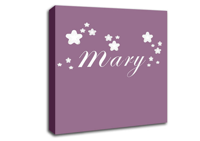 Girls Room Quote Your Name In Stars Dusty Pink Canvas Wall Art