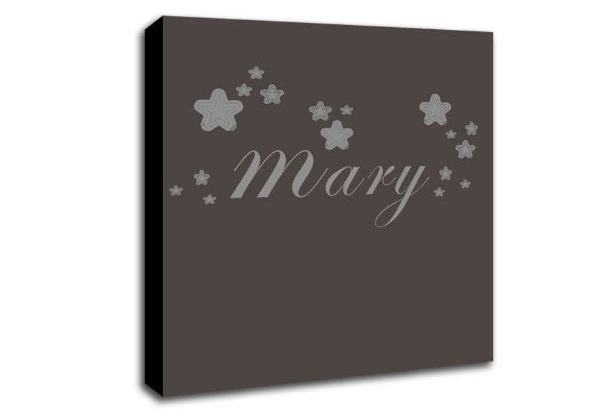 Your Name In Stars Chocolate Canvas Wall Art