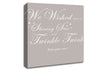 Nursery Quote We Wished Upon A Shining Star Beige Canvas Wall Art