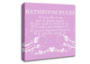 Bathroom Quote Bathroom Rules 2 Pink Canvas Wall Art