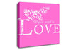 Music Quote All You Need Is Love Vivid Pink Canvas Wall Art