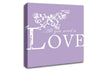 Music Quote All You Need Is Love Lilac Canvas Wall Art