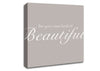 Be Your Own Kind Of Beautiful Beige Canvas Wall Art