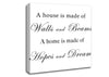 Home Quote Walls n Beams Hopes n Dreams White Canvas Wall Art